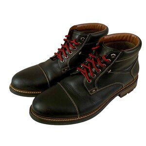 Johnston Murphy Black Winstead Cap Toe Boot 11.5 Leather 593025 Academia Preppy